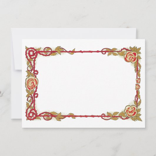 Roos Gepersonaliseerd Dank u Bedankkaart (Achterkant)