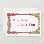Roos Gepersonaliseerd Dank u Bedankkaart (Voorkant)