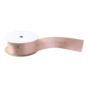Roos - Gepersonaliseerd Jubileum Gift Satin Ribbon Satijnen Lint