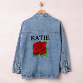 ROOS GEPERSONALISEERDE NAAM JEAN DENIM JAS DENIM JACKET (Hangar)