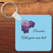 Roos gepersonaliseerde sleutelhanger voor bruiloft (Voorkant)