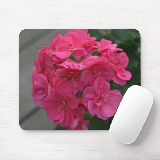 Roos Geranium Floral Mousepad Muismat (Met muis)