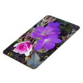 Roos & Geranium Grote gepersonaliseerde fotomagnee Magneet (Linkerzijde)