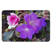 Roos & Geranium Grote gepersonaliseerde fotomagnee Magneet (Horizontaal)