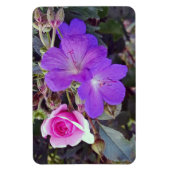 Roos & Geranium Grote gepersonaliseerde fotomagnee Magneet (Verticaal)