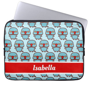Roos geringde parkiet / Blue male Laptop Sleeve