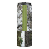 Roos geringde parkiet in Blossom Tree Tumbler Thermosbeker (Achterkant)