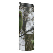 Roos geringde parkiet in Blossom Tree Tumbler Thermosbeker (Geroteerd rechts)