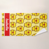 Roos geringde parkiet / Lutino vrouw Badhanddoek (Badhanddoek)