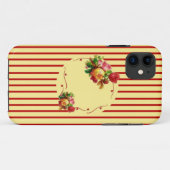 Roos gestreept Case-Mate iPhone case (Achterkant (horizontaal))