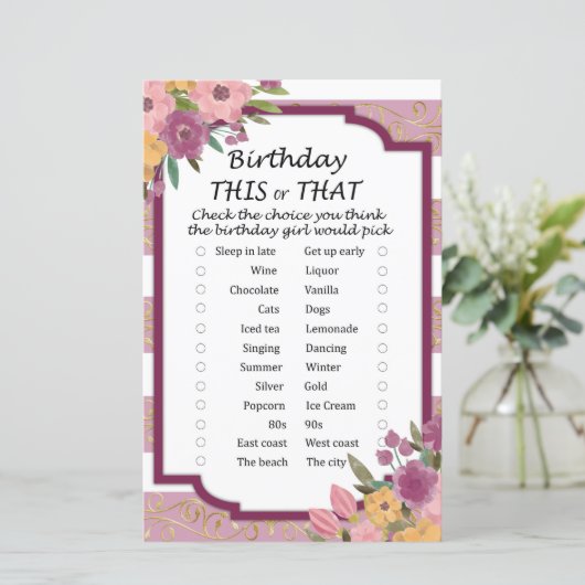 Roos gestreept op deze dag of dat spel (Staand voorkant)