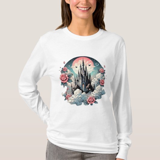 "Roos getinte kasteeldromen" T-shirt (Voorkant)