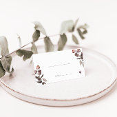 Roos Gevouwen Trouwplaats Kaart Met Kippenmaaltijd Plaatskaartje