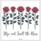 Roos & Gezegde (8 1/2" bloemen op 14" sticker) Sticker (Vel)