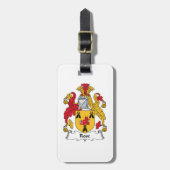 Roos gezinscrest bagagelabel (Voorkant verticaal)