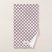  Roos Gingham Familie Monogram Boerderij Bad Handdoek (Handdoek)