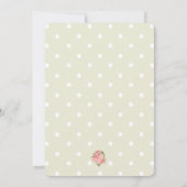  Roos Girl Baby shower Invite Kaart (Achterkant)