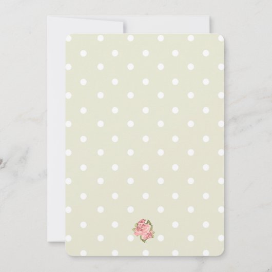  Roos Girl Baby shower Invite Kaart (Achterkant)