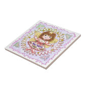 Roos Girl Fairy tegel Tegeltje (Zijkant)