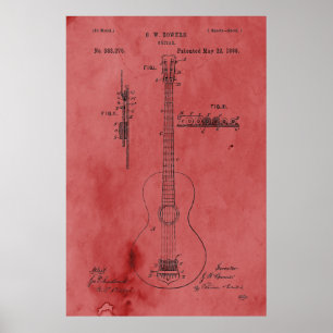 Roos gitaarpatent Poster