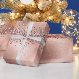 Roos Glam Gold Glitzy Sparkle Glitter Cadeaupapier