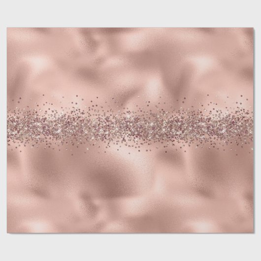 Roos Glam Gold Glitzy Sparkle Glitter    Cadeaupapier (Vlak)