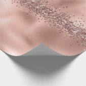 Roos Glam Gold Glitzy Sparkle Glitter    Cadeaupapier (Hoek)