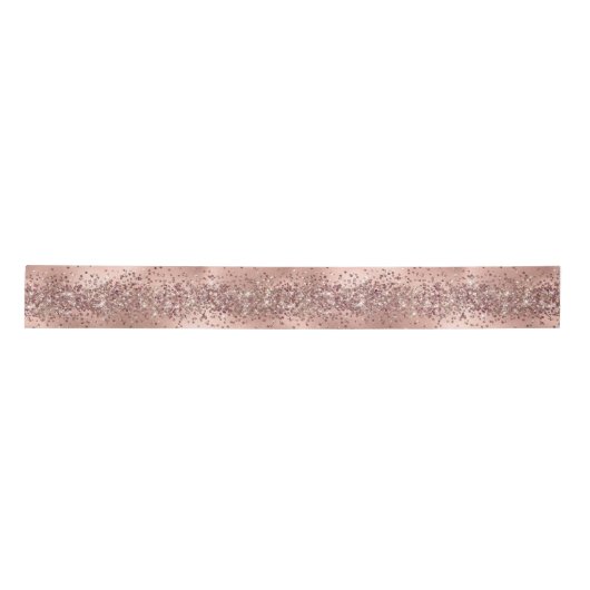 Roos Glam Gold Glitzy Sparkle Glitter     Satijnen Lint (Voorkant)