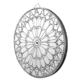 Roos Glas in lood Dartbord (Voorkant Rechts)