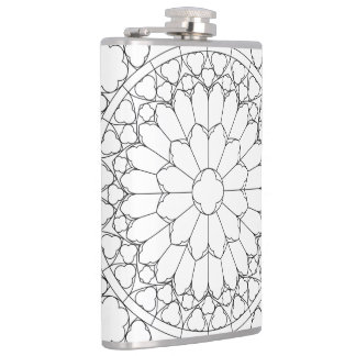 Roos Glas in lood Heupfles