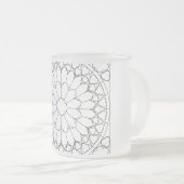 Roos Glas in lood Matglas Koffiemok (Voorkant rechts)