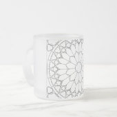 Roos Glas in lood Matglas Koffiemok (Voorkant links)