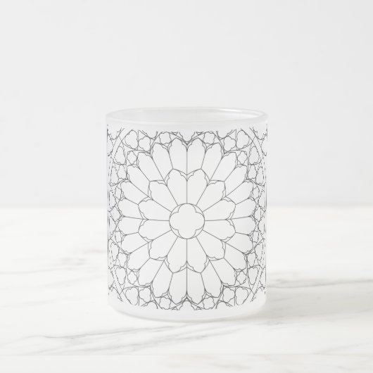 Roos Glas in lood Matglas Koffiemok (Center)