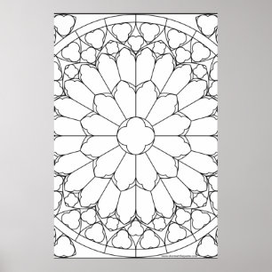 Roos Glas in lood Poster