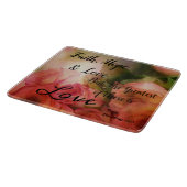 Roos Glass Cutting Board Faith, Hope and Love Snijplank (Hoek)