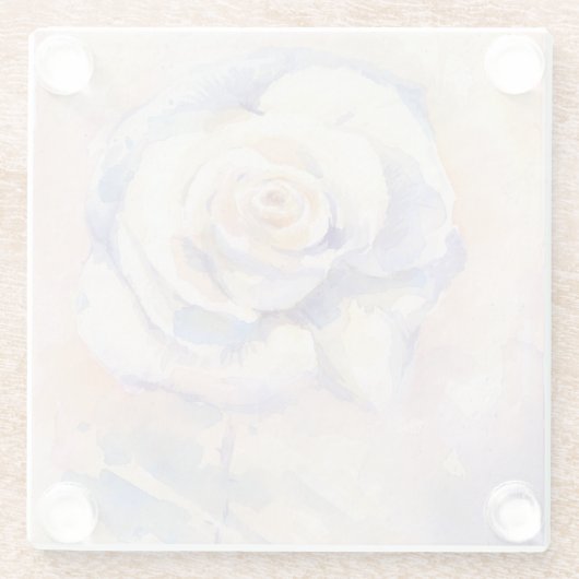 Roos Glazen Onderzetter (Achterkant)