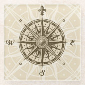 Roos Glazen Onderzetter (Voorkant)