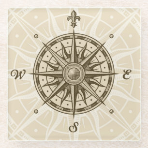 Roos Glazen Onderzetter