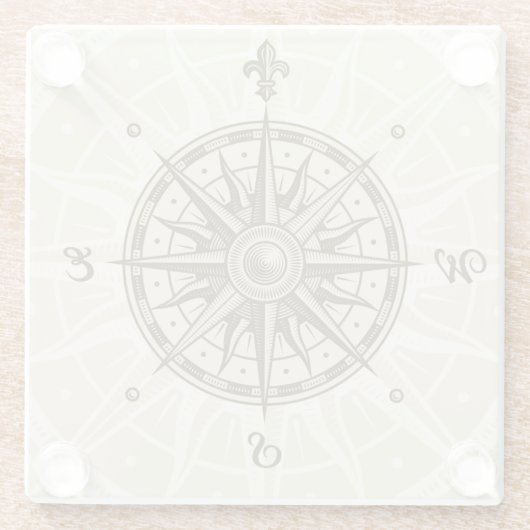 Roos Glazen Onderzetter (Achterkant)