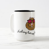 Roos glazen rosy dagen Groundhog Day Tweekleurige Koffiemok (Voorkant links)