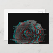Roos Glitch Briefkaart (Voorkant / Achterkant)