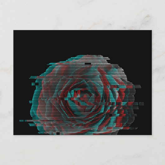Roos Glitch Briefkaart (Voorkant)
