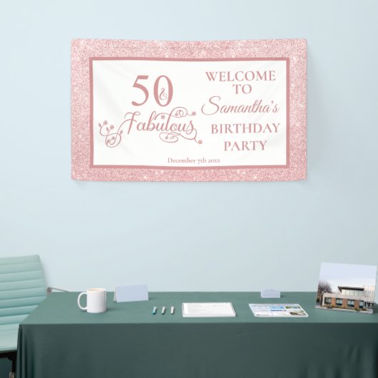 Roos Glitter 50th Birthday Party 50 Fabulous Spandoek (Beurs)