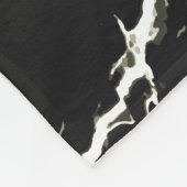 Roos Glitter Black Marmer Fleece Deken (Hoek)