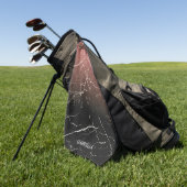 Roos Glitter Black Marmer Golfhanddoek (Groen)