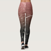 Roos Glitter Black Marmer Leggings (Achterkant)