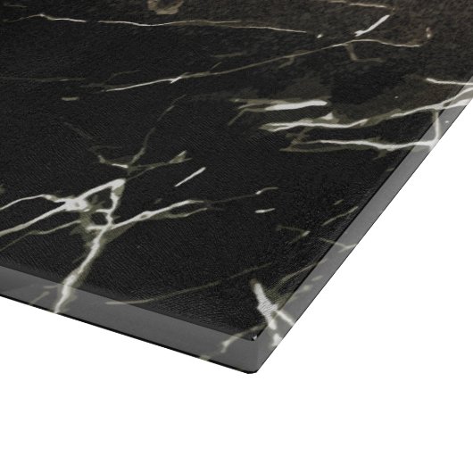 Roos Glitter Black Marmer Snijplank (Hoek)