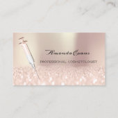 Roos Glitter Botox injecties Cosmetologie Afsprakenkaartje (Voorkant)