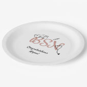 Roos glitter BSN Verpleegkundige afstuderen pinnin Papieren Bordje (Gekanteld)