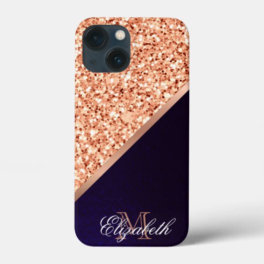 Roos Glitter Case-Mate iPhone Case (Achterkant)